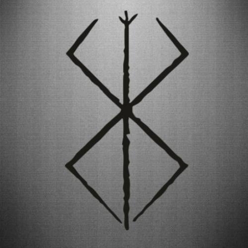 Наклейка Berserk symbol 17x30 см Черный (23634710)