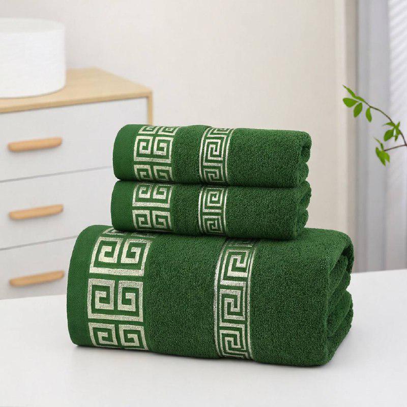 Набір рушників Ornament Premium 3в1 140х70 см/74х34 см/74х34 см Зелений (NR3in1BathGreenPREMIUM)