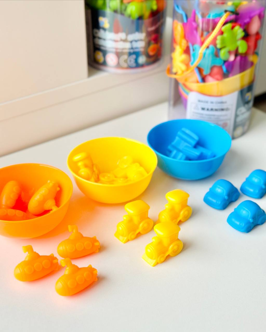 Развивающая игра Сортер Монтессори по цвету FD2188 с пинцетами и тарелочками Транспорт (1905286894) - фото 4 Развивающая игра Сортер Монтессори по цвету FD2188 с пинцетами и тарелочками Транспорт (1905286894) - фото 4