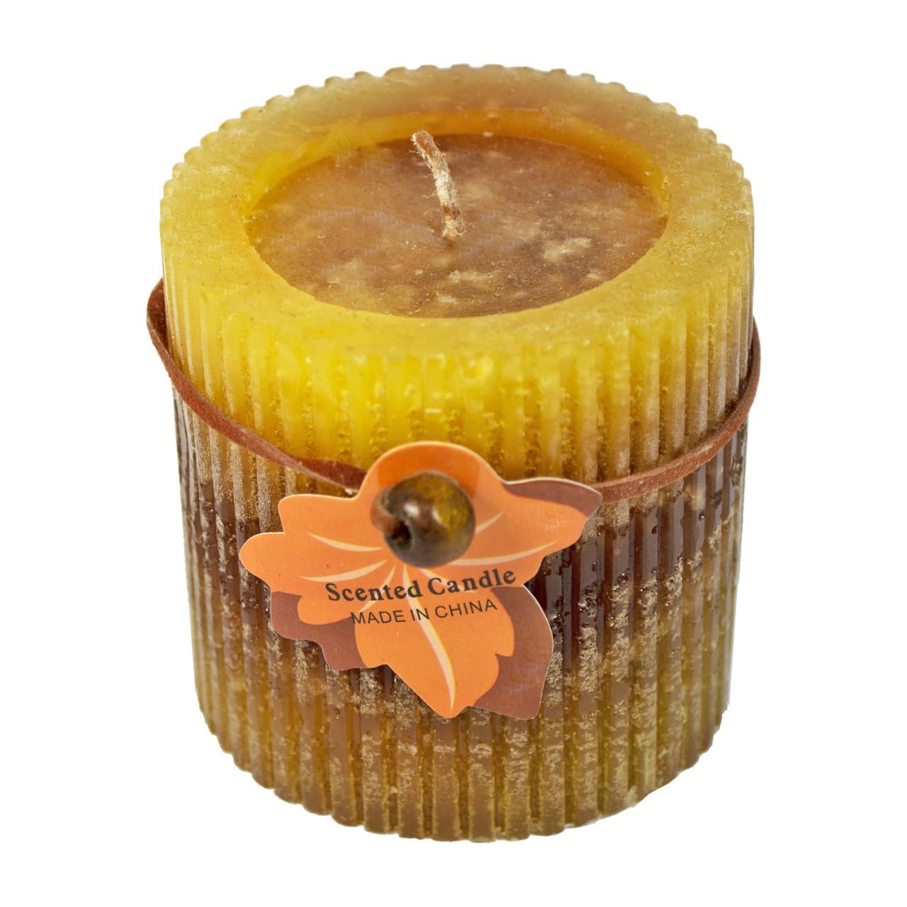 Аромасвеча пеньковая Scented Candle столбик овальная 7 см Коричневый (7G-F-6360C)