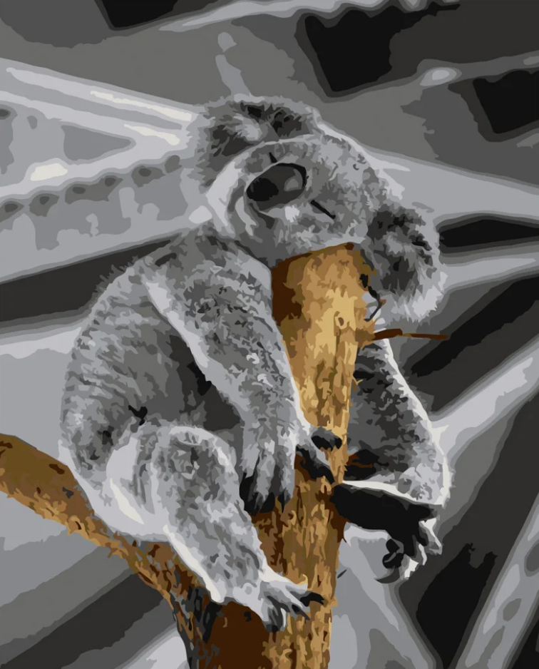 Картина по номерам Strateg Сонная коала 40x50 см (DY256)