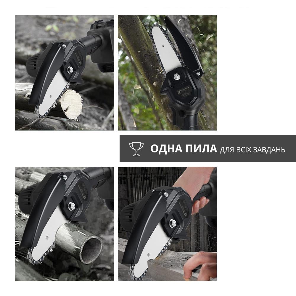 Електропила міні ланцюгова Karaman ChainSaw акумуляторна шина 4" (00908) - фото 2