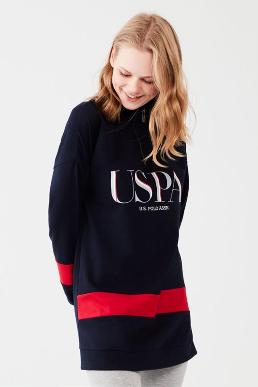 Комплект U.S. Polo ASSN джемпер/брюки р. 42/S Синий/Серый (75364)