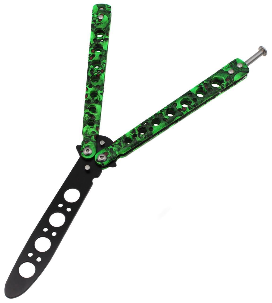 Ніж метелик тренувальний Skall 301-4 Green (t8088)