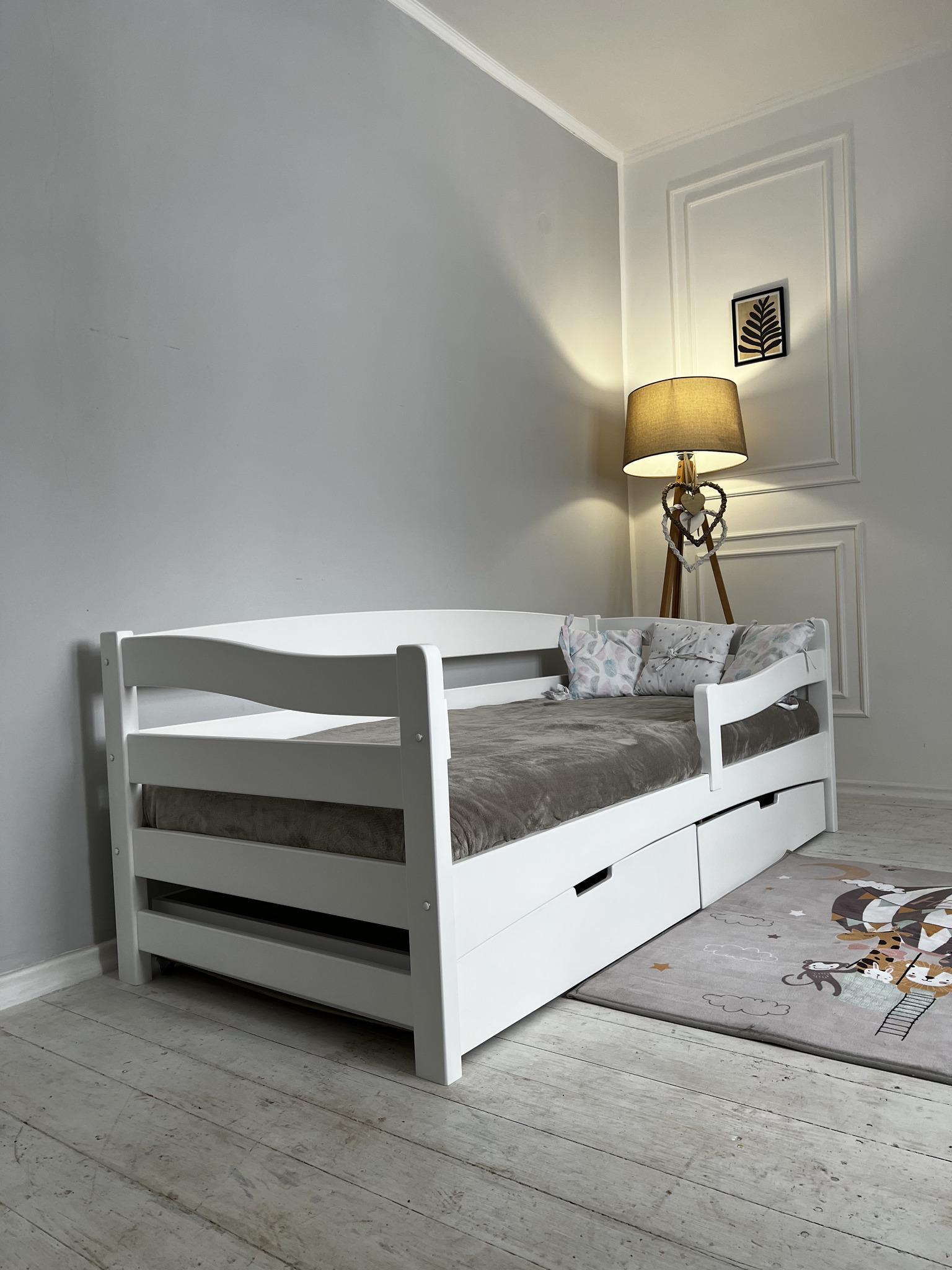 Ліжко підліткове Goydalka Afina з шухлядою 190x80 см Білий - фото 7 Ліжко підліткове Goydalka Afina з шухлядою 190x80 см Білий - фото 7