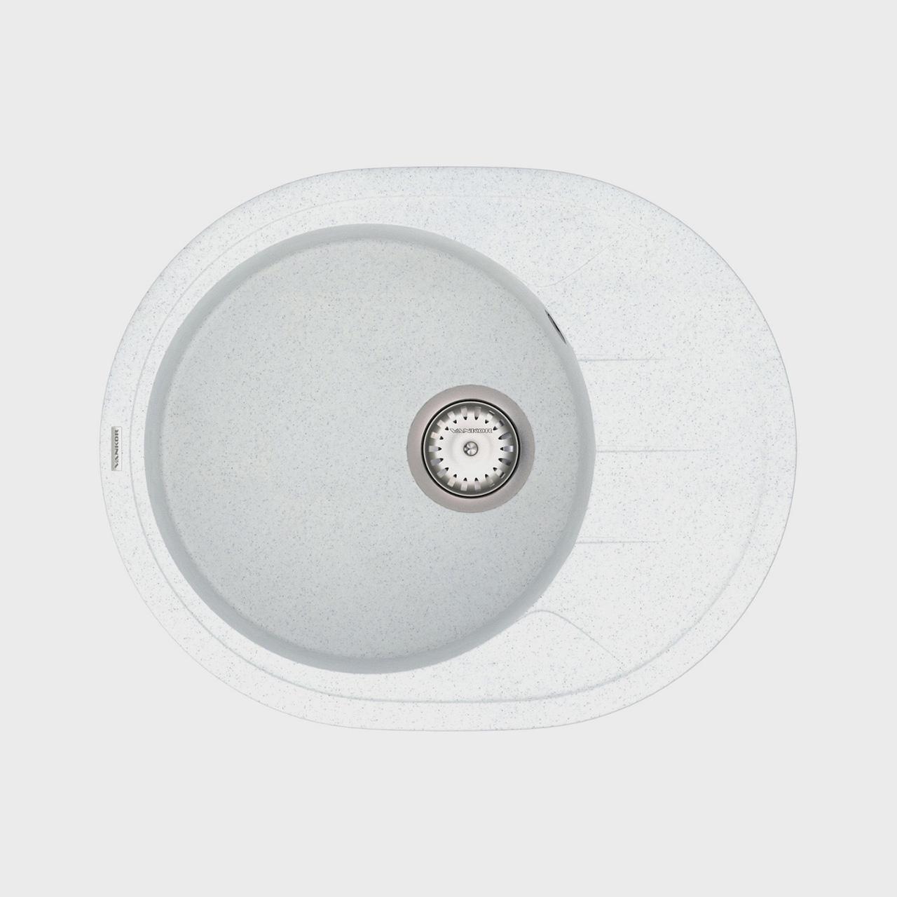 Мойка кухонная Vankor Sity SMO 02.61 + сифон 605х490х200 мм White stone - фото 3 Мойка кухонная Vankor Sity SMO 02.61 + сифон 605х490х200 мм White stone - фото 3