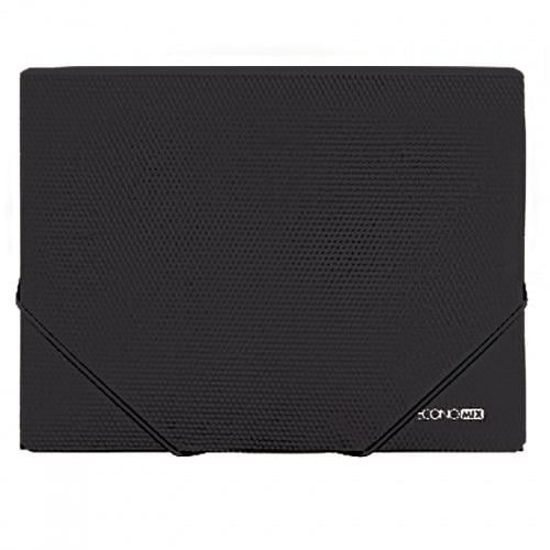 Папка Economix на резинках А4 пластиковая Черный (Е31601-01)