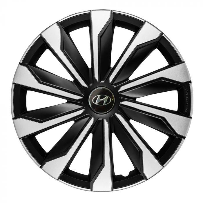 Колпаки 4 Racing Typhoon Hyundai 4 шт. R17 Silver/Black (29670135)
