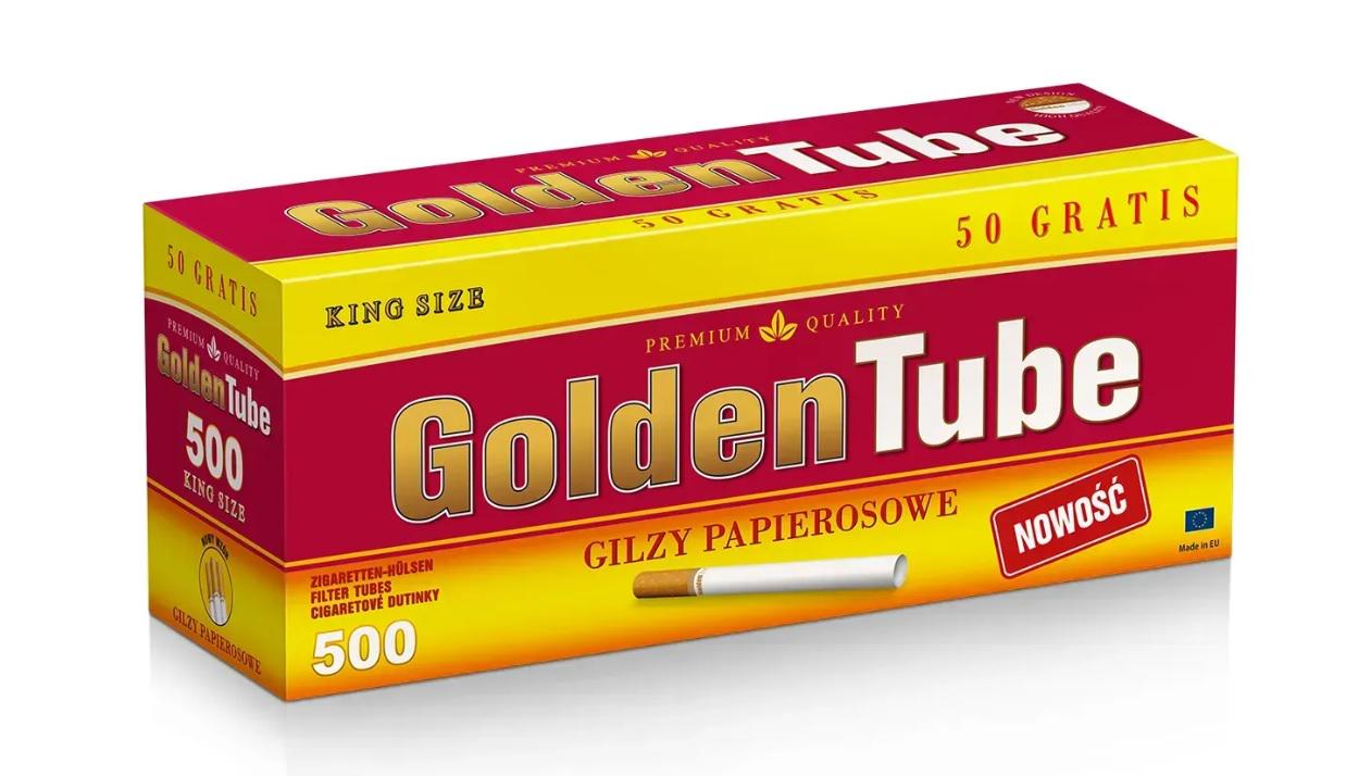 Гильзы для сигарет Golden Tube 8 мм 500 шт. Гильзы для сигарет Golden Tube 8 мм 500 шт.