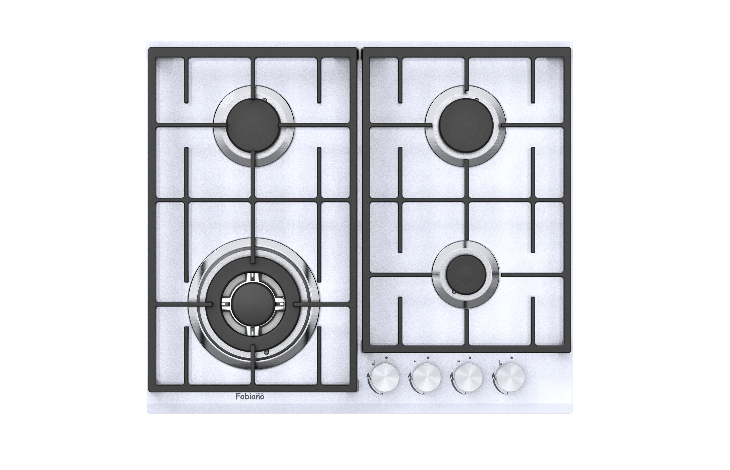 Варильна поверхня газова Fabiano FHG 8244 VGHT White Glass (8111.406.1471) - фото 3 Варильна поверхня газова Fabiano FHG 8244 VGHT White Glass (8111.406.1471) - фото 3