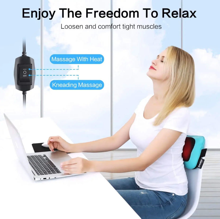 Подушка массажная Mo Cuishle Шиаца для шеи/спины с нагреванием - фото 6