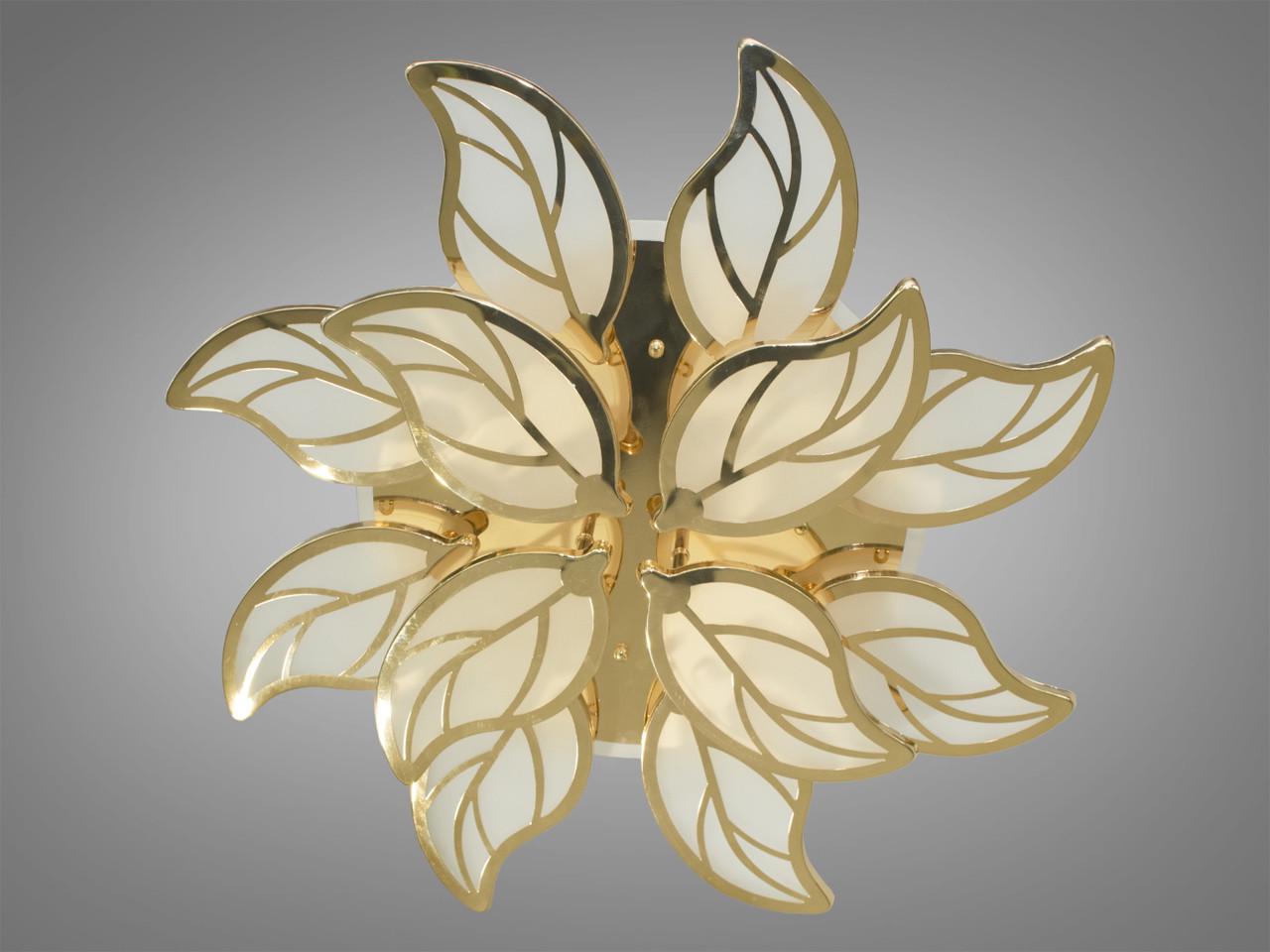 Люстра светодиодная для гостиной с подсветкой 8028-8+4G-LS 180W на 26 м2 Золотой (1866761050) - фото 4 Люстра светодиодная для гостиной с подсветкой 8028-8+4G-LS 180W на 26 м2 Золотой (1866761050) - фото 4