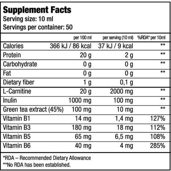 Жироспалювач для спорту BioTechUSA L-Carnitine 100.000 Liquid 500 мл 50 порцій Cherry - фото 3