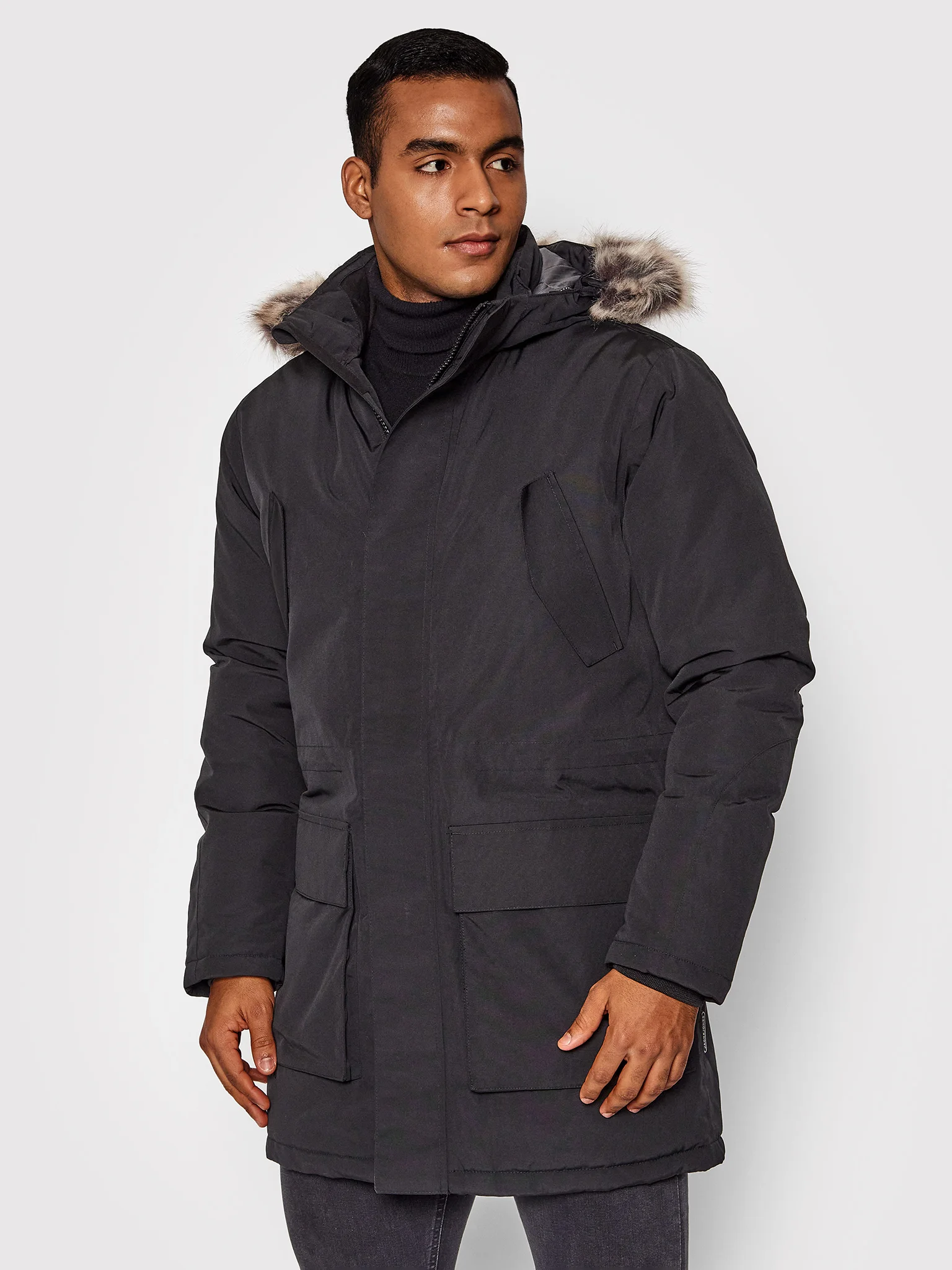 Куртка-парка Jack & Jones Meyland Hybrid L Чорний (21316803)