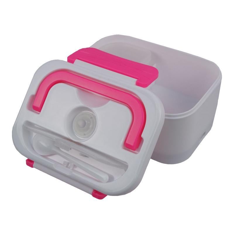 Автомобільний ланч-бокс Supretto з підігрівом від прикурювача без засувок Рожевий (603806290)