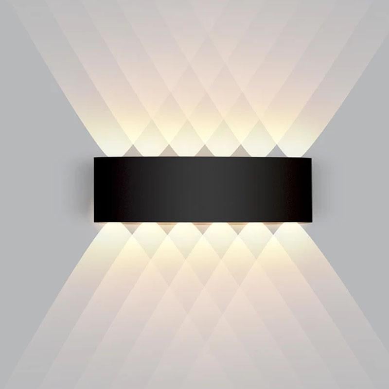 Світильник фасадний на 12 лінз 3000K Чорний (9608-12 BK) - фото 1 Світильник фасадний на 12 лінз 3000K Чорний (9608-12 BK) - фото 1