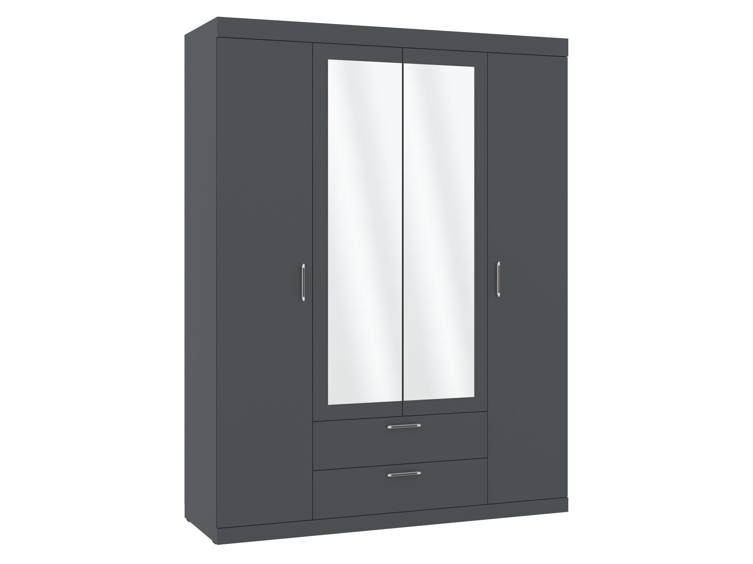 Шкаф гардеробный PEHOTIN Ш-4 Моника 160х53,6х210 см Антрацит (PN-102198)