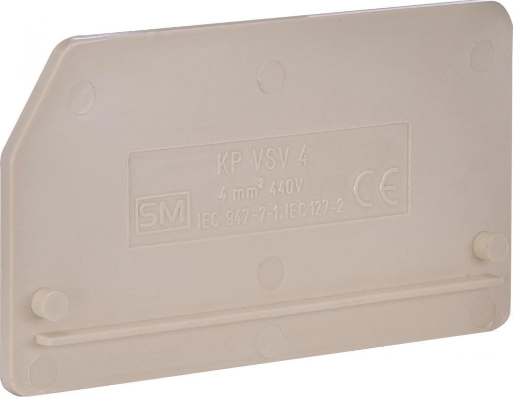 Загшулка для набірних клем бокова ETI KP VSV 4 пластикова Бежевий (3901375)