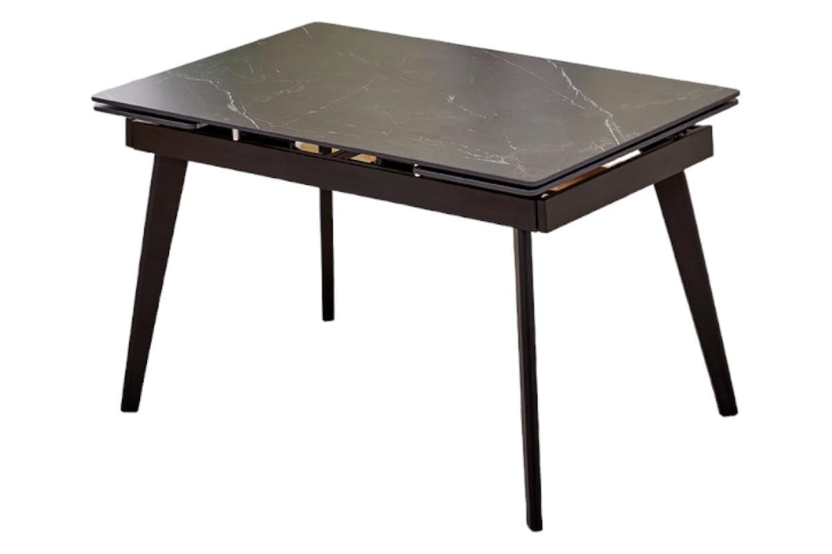 Обідній стіл OSLO CERAMIC 120-180х80 см Чорний матовий (OSLOBK)