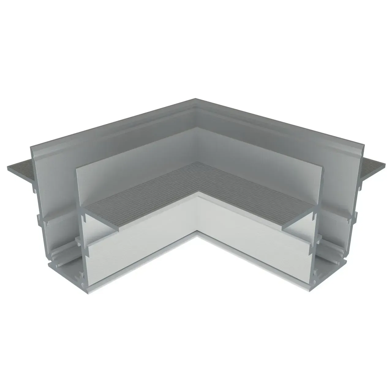 Соединитель угловой OL401 для магнитного шинопровода встроенного 48V Белый (29549015)