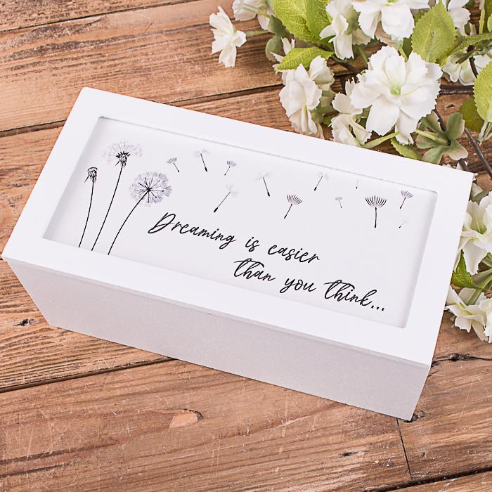 Шкатулка деревянная с одуванчиком (4013-8)