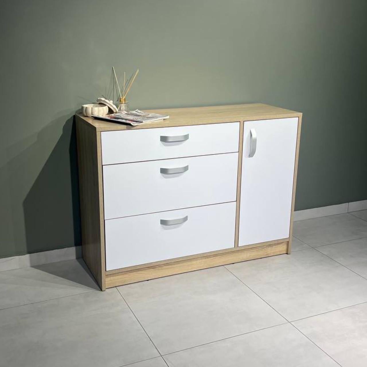 Комод для одежды Mix с выдвижными ящиками и полками 110х80х40 см White (000048191) Комод для одежды Mix с выдвижными ящиками и полками 110х80х40 см White (000048191)