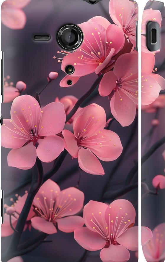 Чехол на Sony Xperia SP M35H Пурпурная сакура (6075c-280-42517) Чехол на Sony Xperia SP M35H Пурпурная сакура (6075c-280-42517)