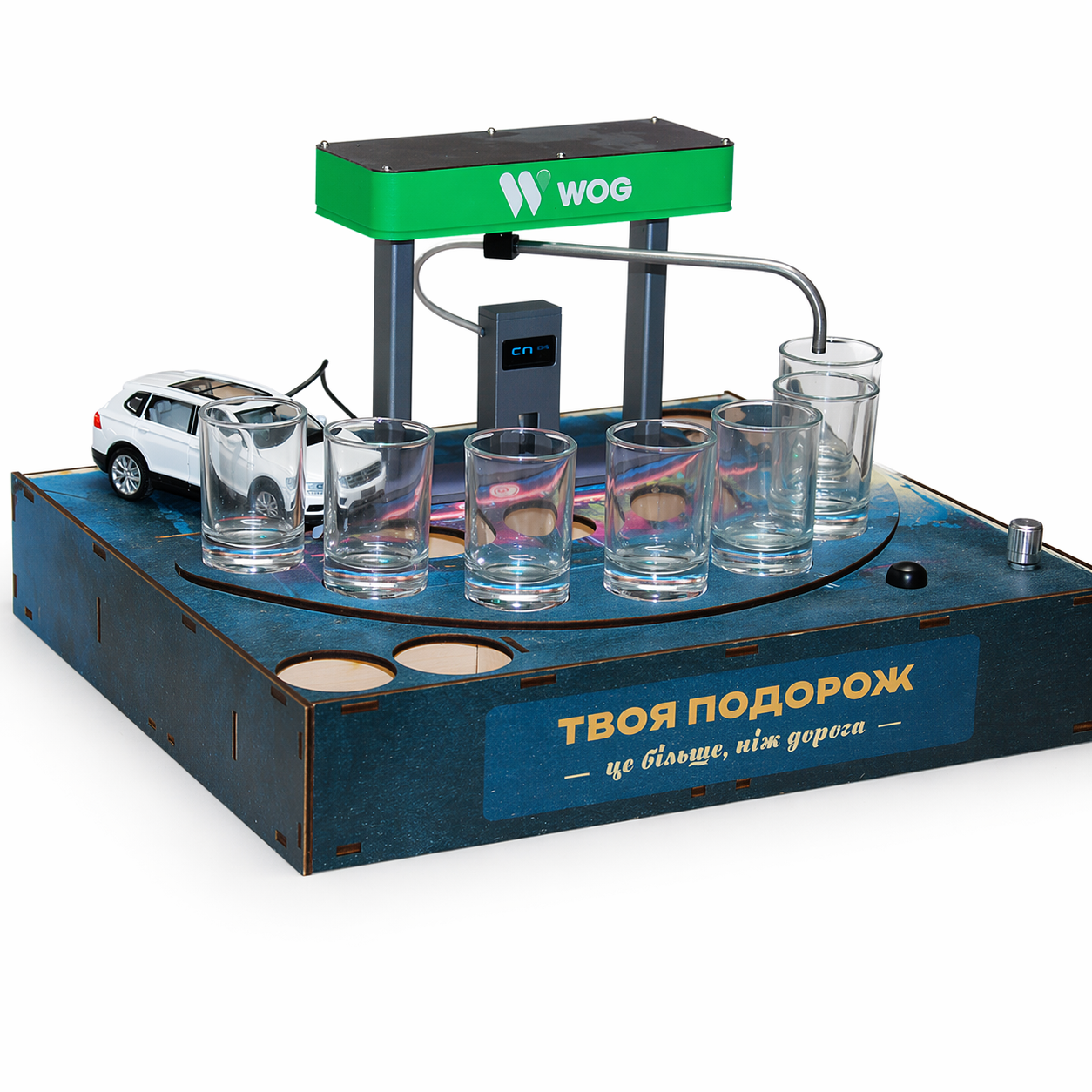 Наливатор АЗС с печатью на 7 рюмок УФ печать Volkswagen Tiguan