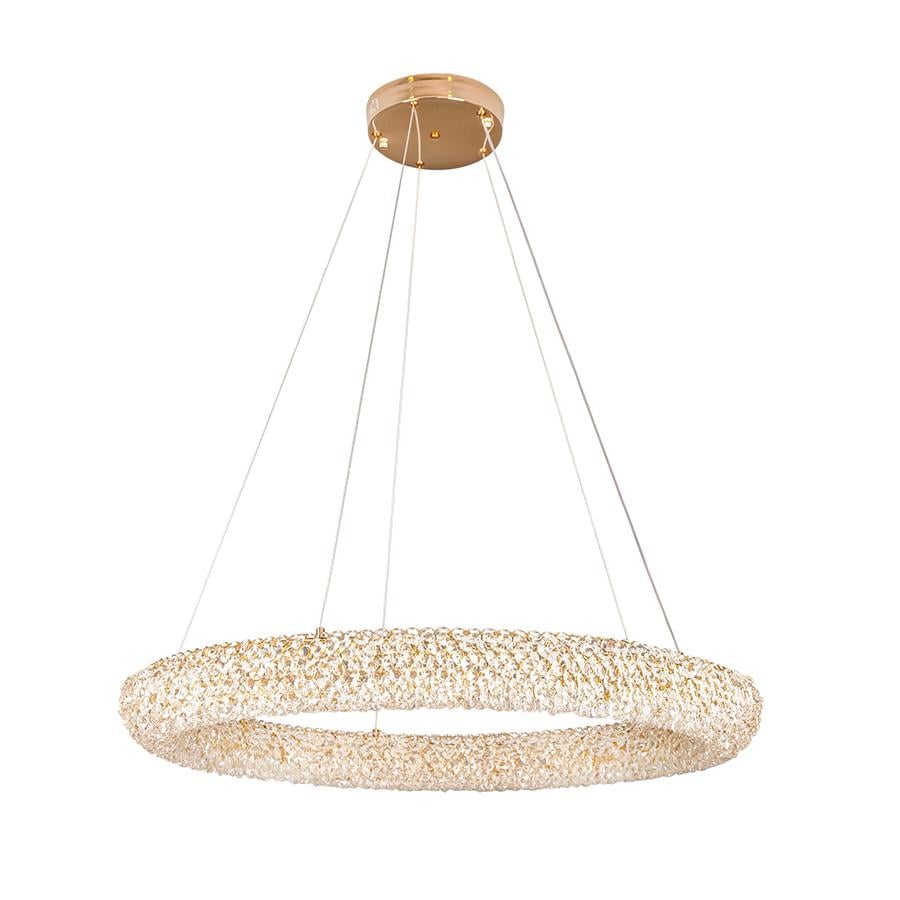 Люстра подвесная светодиодная хрустальная Levistella7897200 800 GD кольцо Золотой