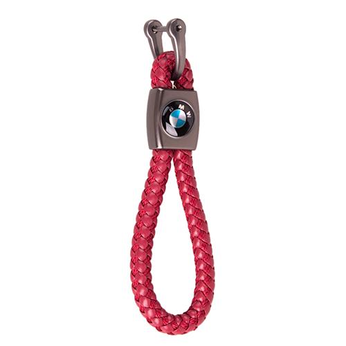 Брелок плетеный с кожзаменителя CN BMW Красный (00000052705)