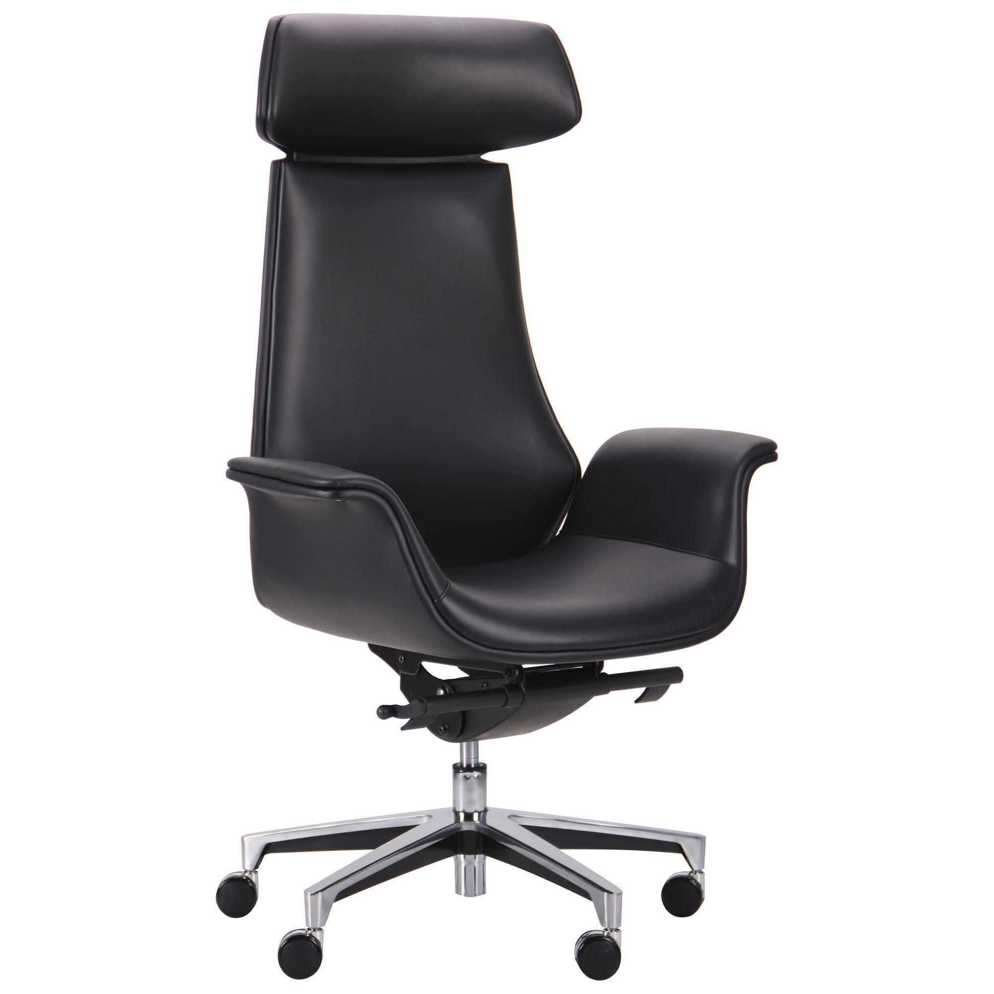 Крісло керівника AMF Bernard HB 1220+80х780х710 Хром/Чорний