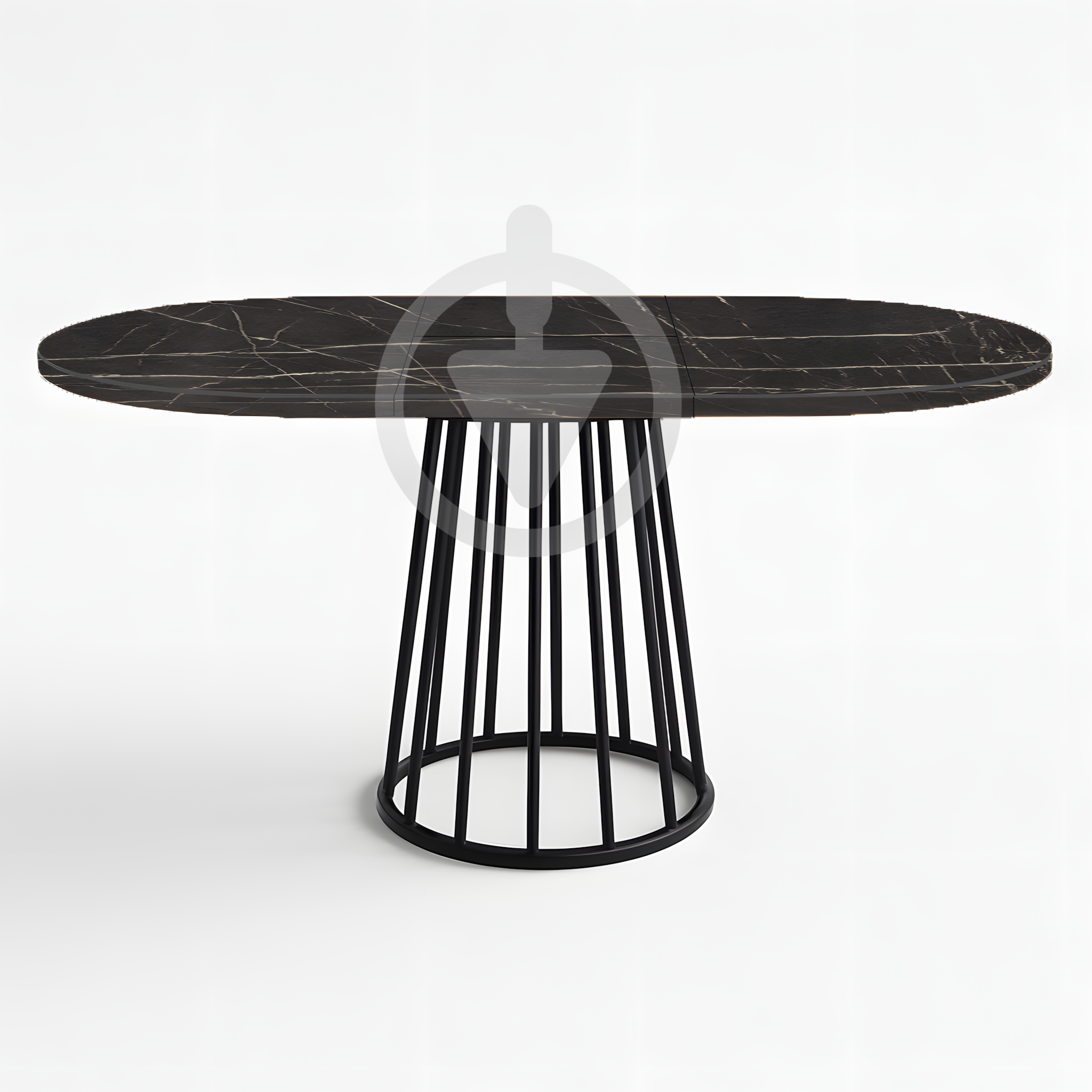 Стол кухонный раскладной RoMax Elegant Slide 80x80/110x80 см Loft Пьетра Гриджио/Черный - фото 2 Стол кухонный раскладной RoMax Elegant Slide 80x80/110x80 см Loft Пьетра Гриджио/Черный - фото 2