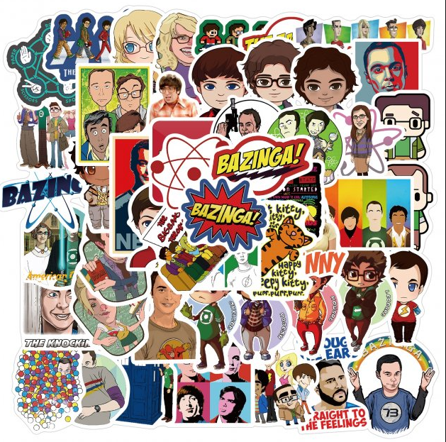 Набір наклейок Comics style The Big Bang Theory 50 шт.