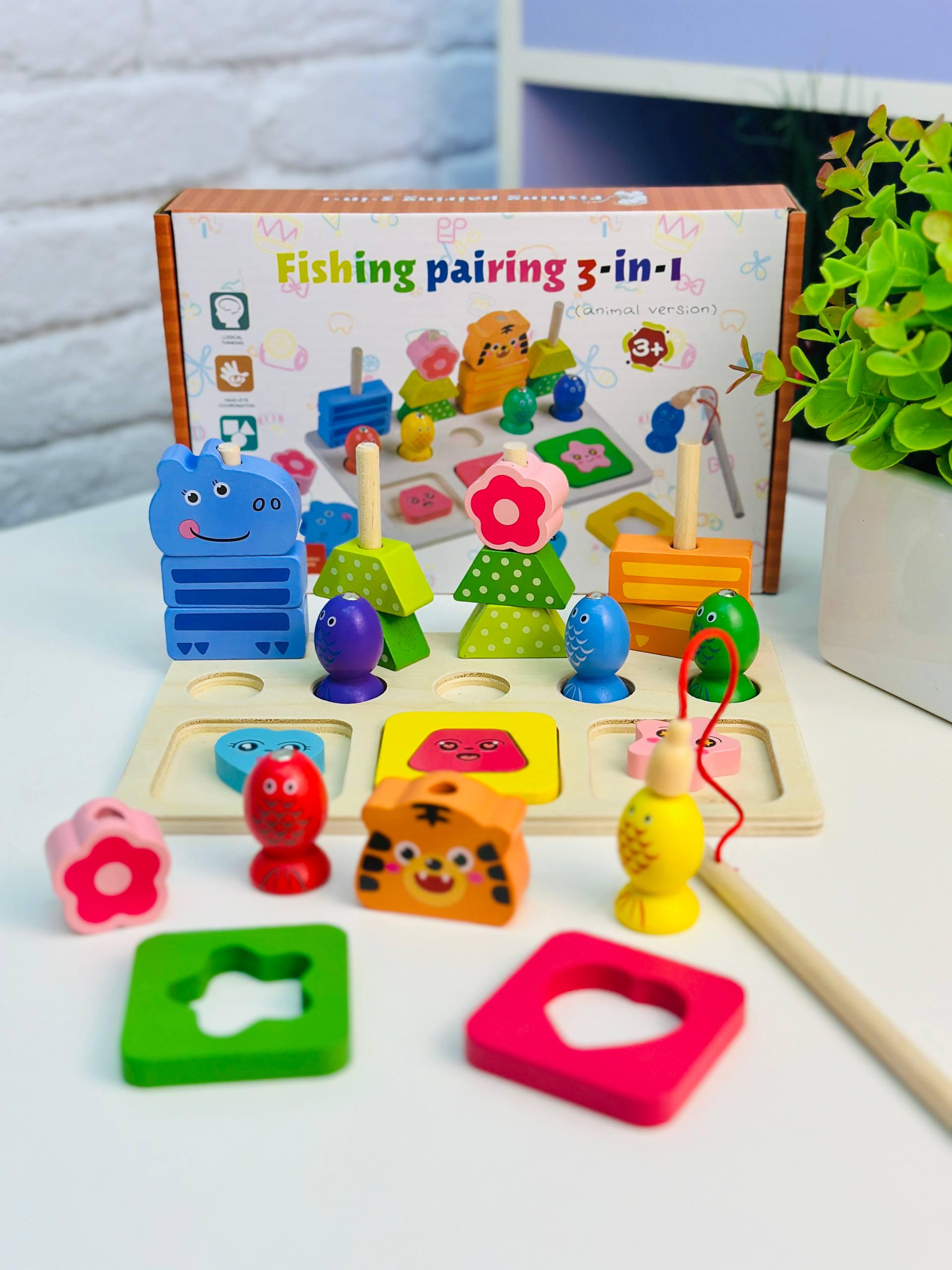 Дощечка учебная 3в1 Монтессори (2542)