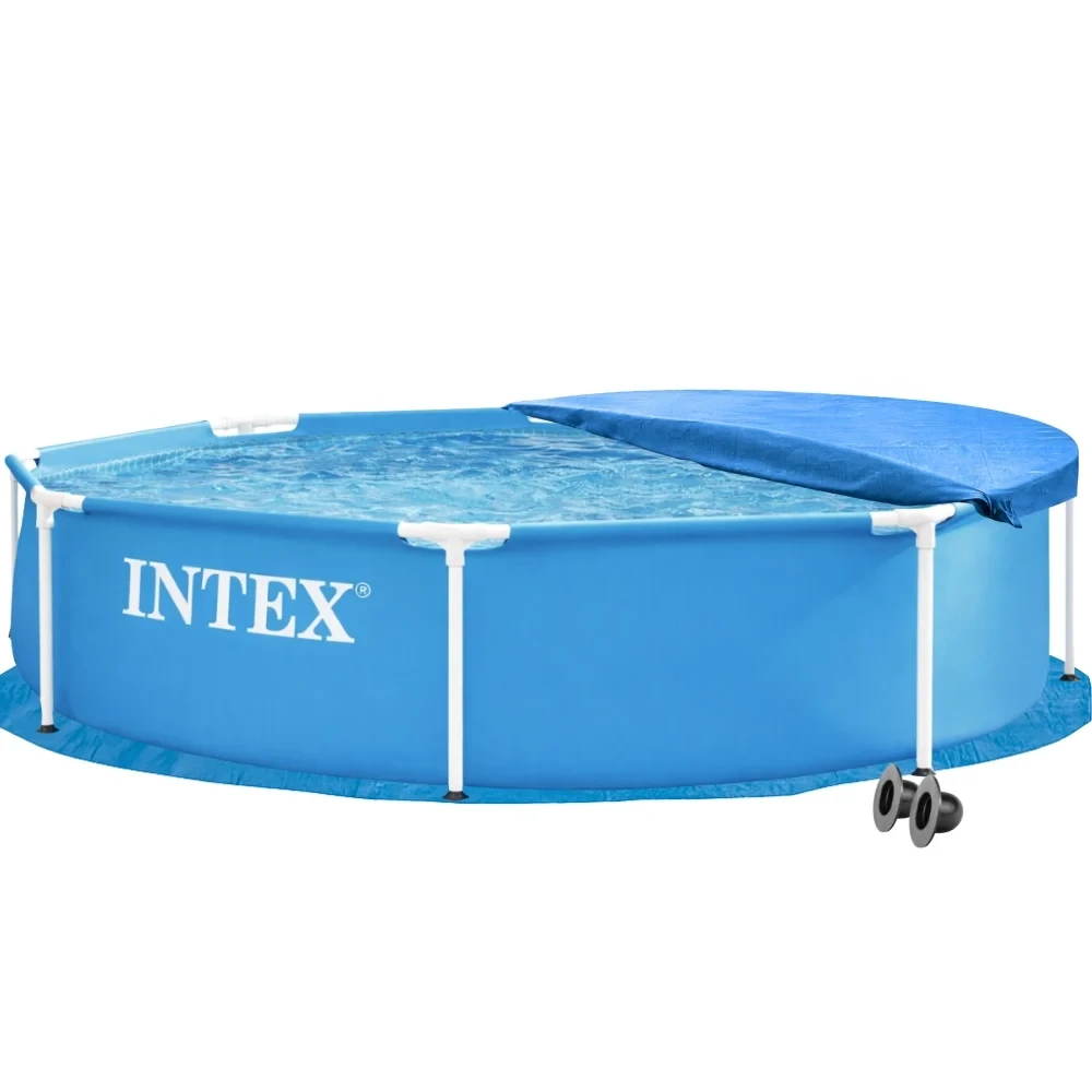 Бассейн каркасный круглый Intex 28205 3в1 244х51 см с тентом/подстилкой Синий (147-9-28205-3)