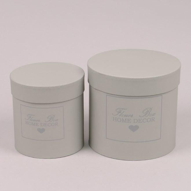 Комплект коробок для цветов Flora 2 шт. Серый (39912) - фото 1