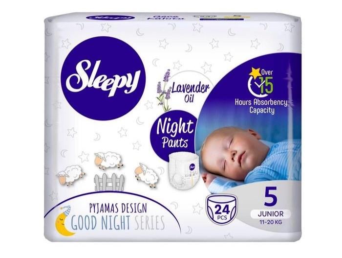 Подгузники-трусики детские ночные Sleepy Night Junior 5 11-20 кг 24 шт. (000005906)