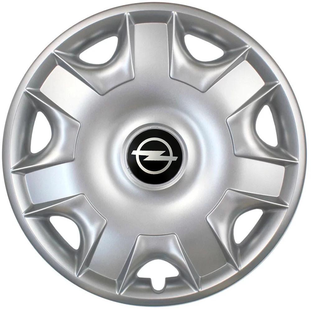 Колпаки автомобильные модельные  SJS 301 с логотипом Opel R15 4 шт. Серебрянный