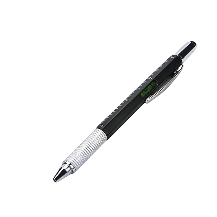 Мультитул-стілус універсальний 6 в 1 для смартфона металічний 15х1 см Чорний (29644)