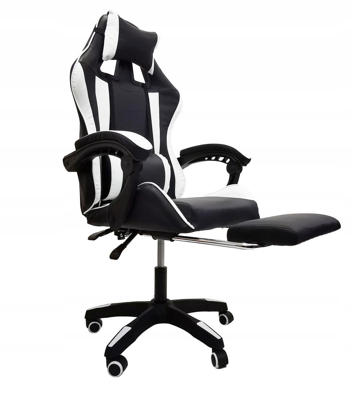 Комп'ютерне крісло з функцією массажу Kontrast Viper White (5901386202161)
