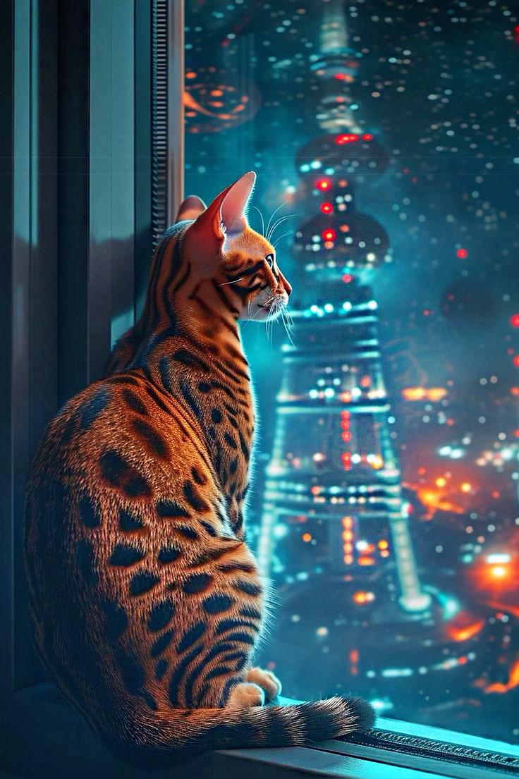 Алмазная мозаика MY-Art Огни ночного города в окне на подрамнике квадратные алмазы 40х60 см (ТNG1764)