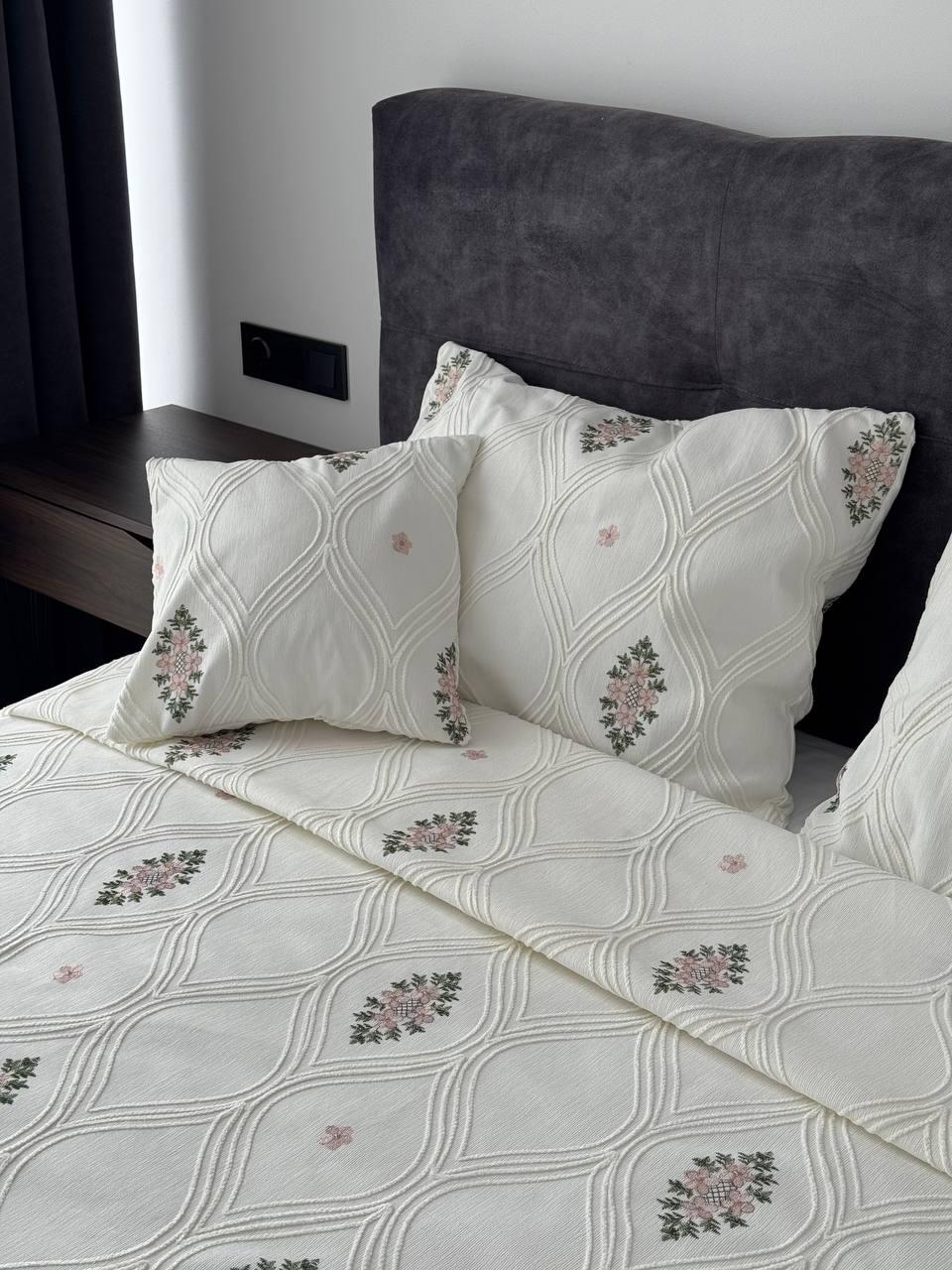 Покривало Бароко №3 бавовна 180х250 см Молочний (55677-3-180x250cm) - фото 8 Покривало Бароко №3 бавовна 180х250 см Молочний (55677-3-180x250cm) - фото 8