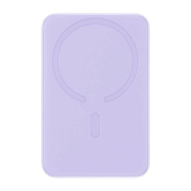 Повербанк Baseus Magnetic Mini 10000 mAh 20 W 2в1 QC3.0+PD3.0 с беспроводной зарядкой Qi 15 W Purple (PPCX110105) - фото 1