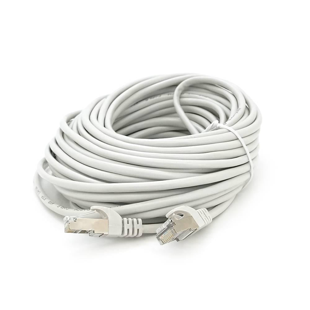 Патч-корд литий Merlion FTP RJ45 Cat,5e 15 м CCA Q200 Сірий