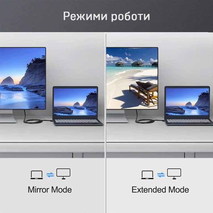 Кабель U&P DisplayPort-HDMI 4K 30Hz 1,8 м Black (SWE-CA04-BK) - фото 8 Кабель U&P DisplayPort-HDMI 4K 30Hz 1,8 м Black (SWE-CA04-BK) - фото 8