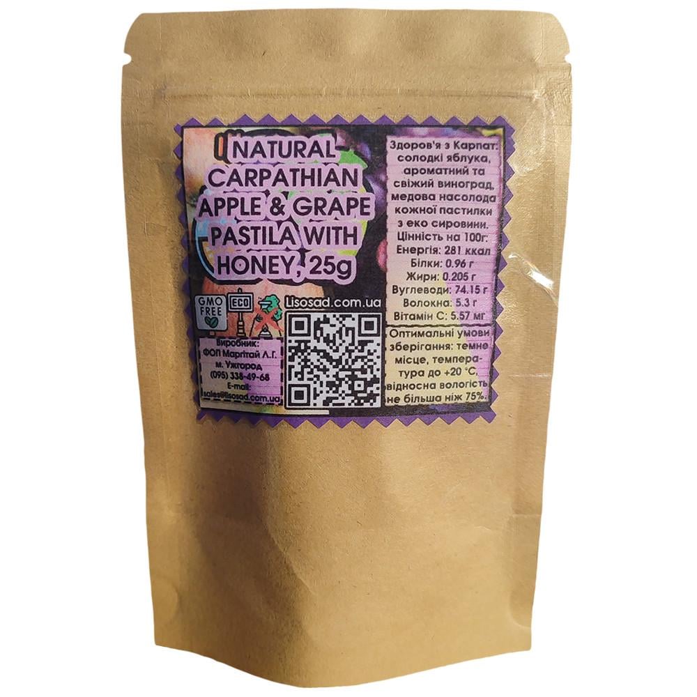 Пастила Lisosad Яблочно-виноградная с медом 25 г (2098885552) - фото 3