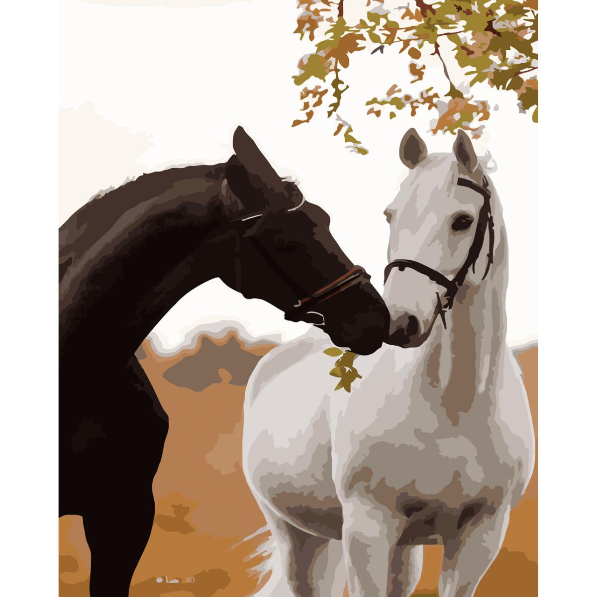 Картина по номерам Strateg Премиум Белое и черное 30x40 см (SS-6529)