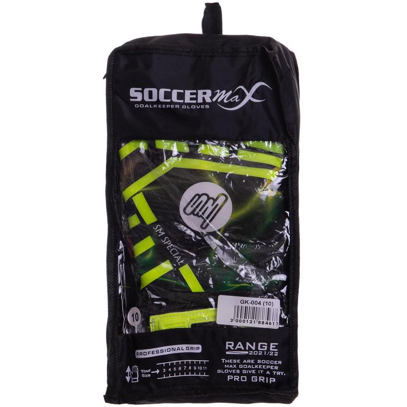 Перчатки вратарские Zelart SOCCERMAX GK-004 р. 9 Желтый/Черный/Салатовый (DR007756) - фото 5