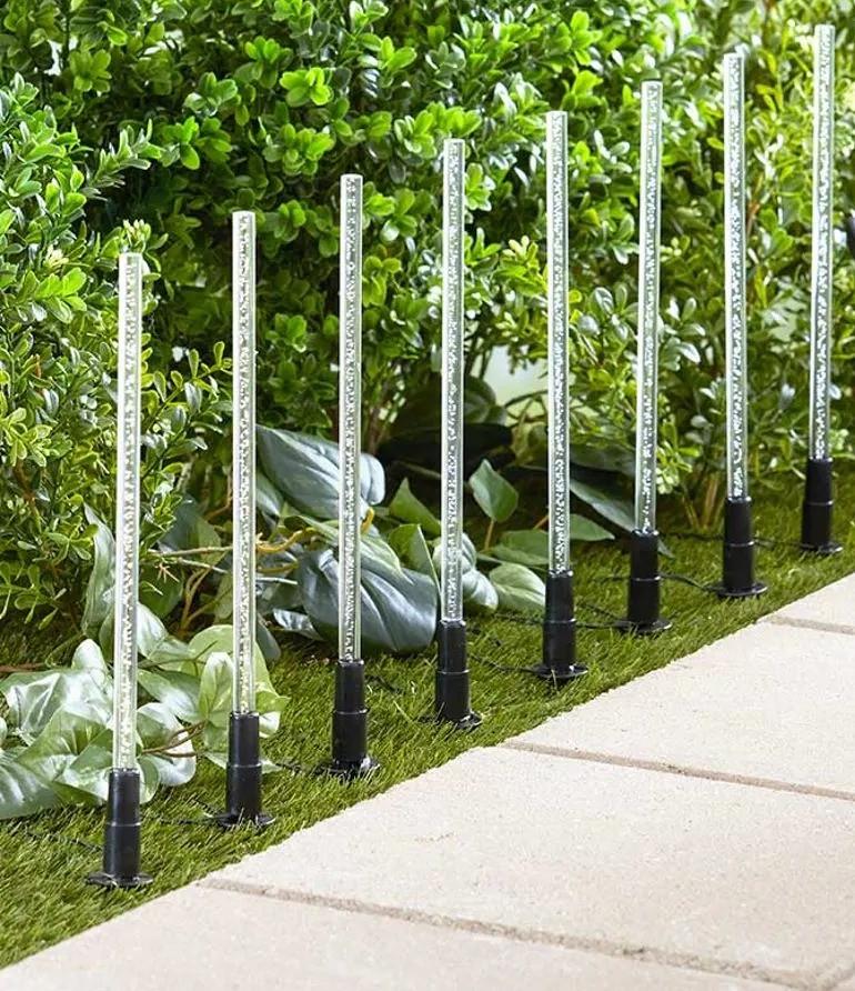 Садові світильники Led Sirius Bubbles RGB на сонячній батареї 28 см 8 шт. (SLP31) - фото 3