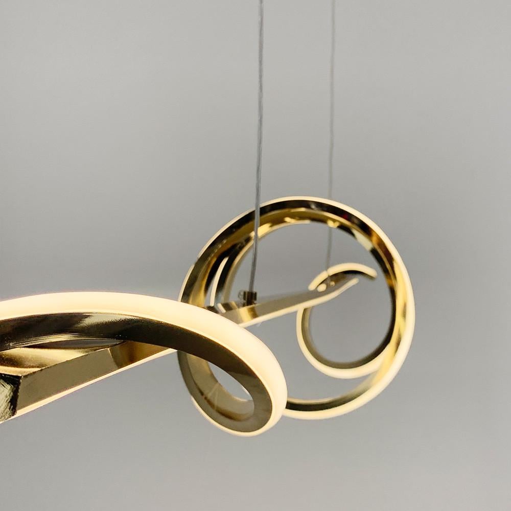 Люстра видовжена Wave 100 см Золотий (K 23 GD) - фото 7